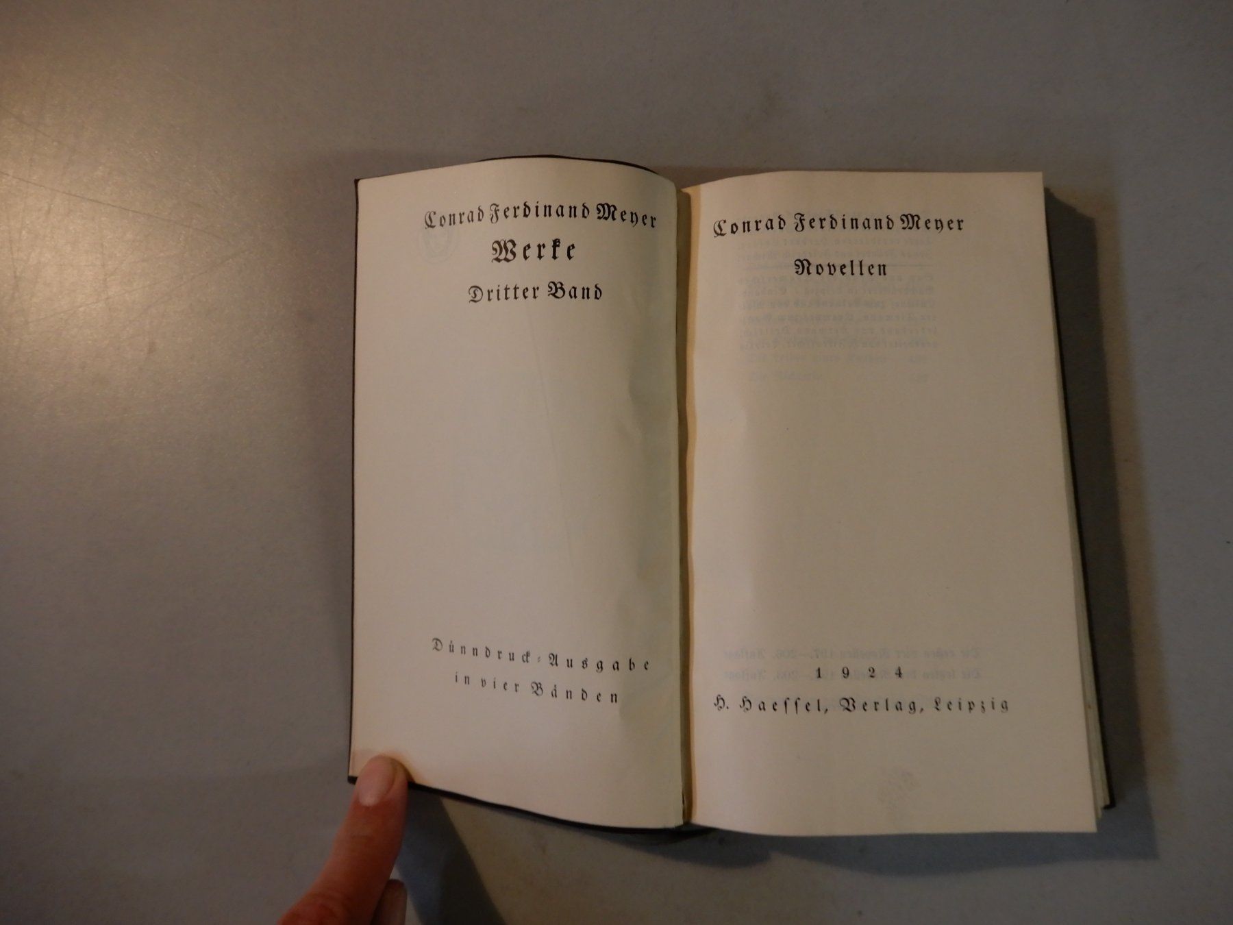 Bücher: C.F.Meyer Werke, Dritter Band, Novellen, 1924 – Gebraucht aus Erstfeld von Mario_boe0 1