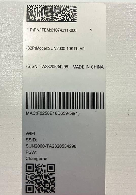 Inverter: Huawei SUN2000-10KTL-M1 Wechselrichter  – Usato da Möhlin venduto da Badehase 1
