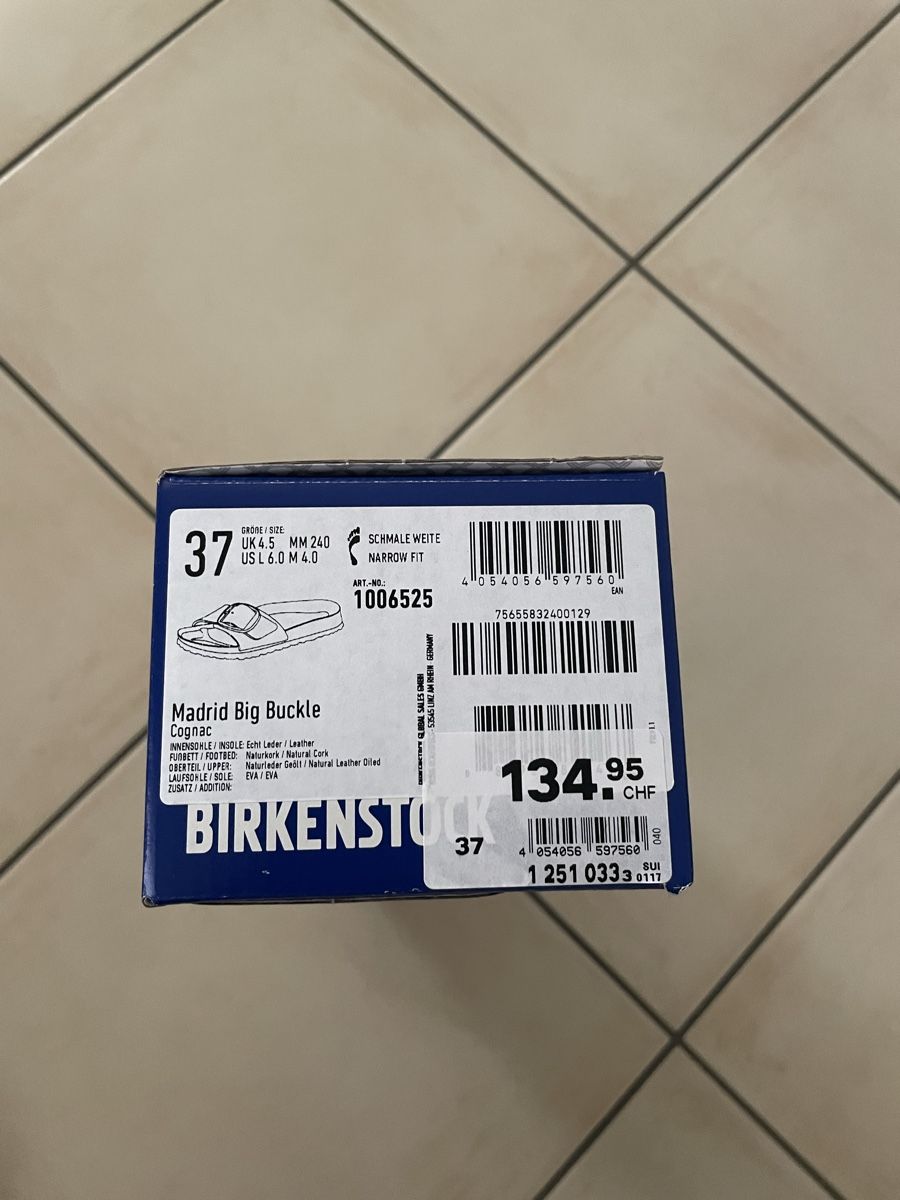 Birkenstock Scarpe da donna: Madrid Big Buckle Cognac nr. 37 – Usato da Gorduno venduto da cha_9lgw 2