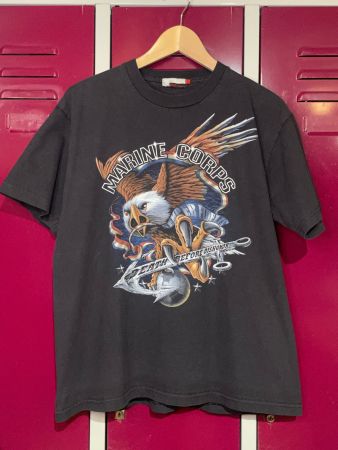 MARINE CORPS "DEATH BEFORE DISHONOR" T-SHIRT SZ: L