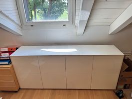 Sideboard Weiss Hochglanz 180 × 75 × 40 cm