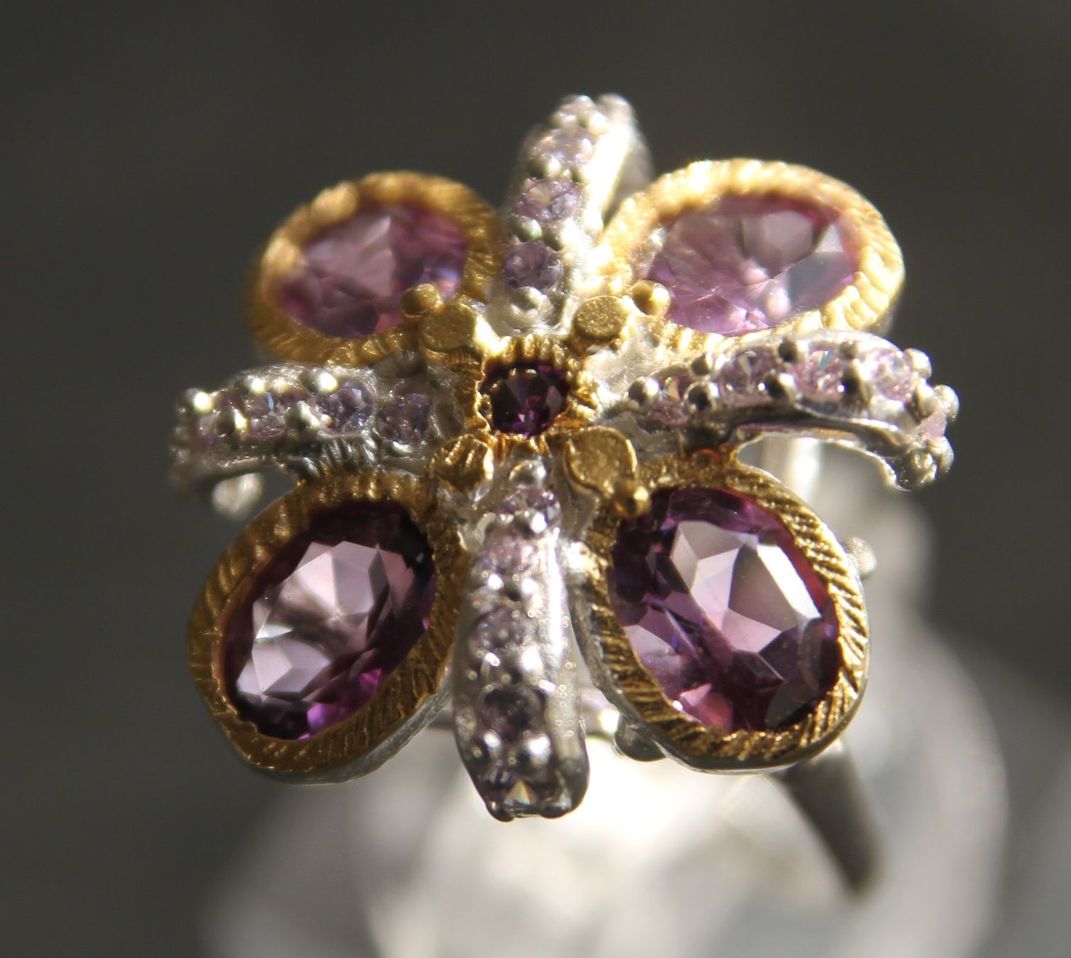Anelli: NEU: Amethyst Ring Schmuck Ringgrösse 55 – Nuovo (secondo la descrizione) da Matten b. Interl venduto da SCHMUCKGALERIE 2