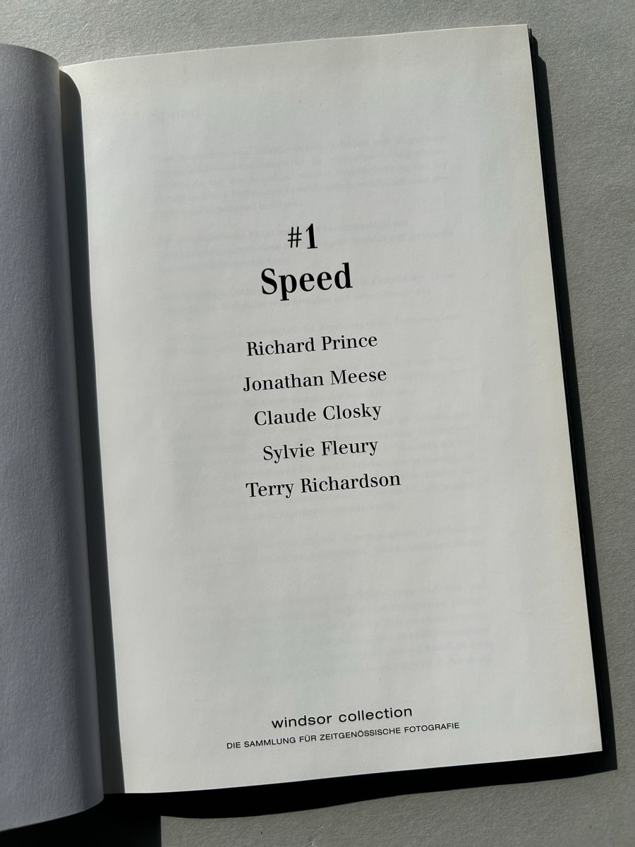 Libri: Fotobuch "Speed" Windsor Collection #1 Richard Prince etc. – Usato da Zürich venduto da Coffeetable88 2