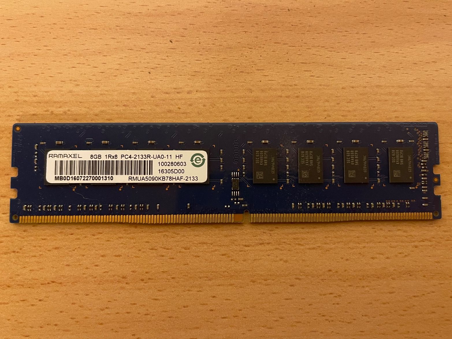 Memoria / RAM: RAM, 8GB, 1Rx8, PC4-2133, Ramaxel – Usato da Böbikon venduto da pxtr