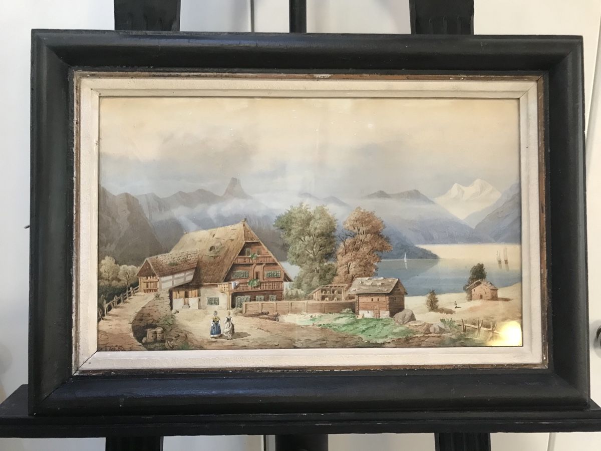 Dipinti: Aquarell 1860 – Usato da Wolfhalden venduto da SecondAntique