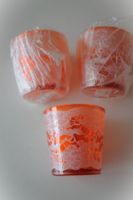 3er Set Windlichter mit Spitze, Neu, Vintage Shabby Chic