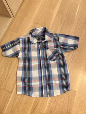 DKNY Kids Summer Shirt, size 24M, Plaid, Short Sleeve