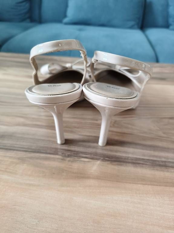 Scarpe da donna: High-Heels Slingback Shoes with Bow Beige – Nuovo e nell'imballaggio originale da Kaisten venduto da lys_zzy8 2