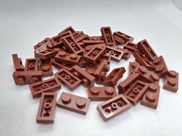 Lego 50 Stk. Plate 1x2 (reddish brown)