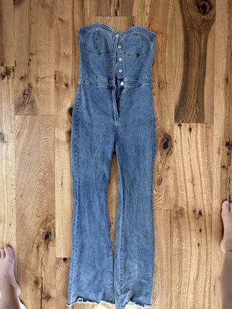 Denim Jumpsuit mit Schlag, Grösse L