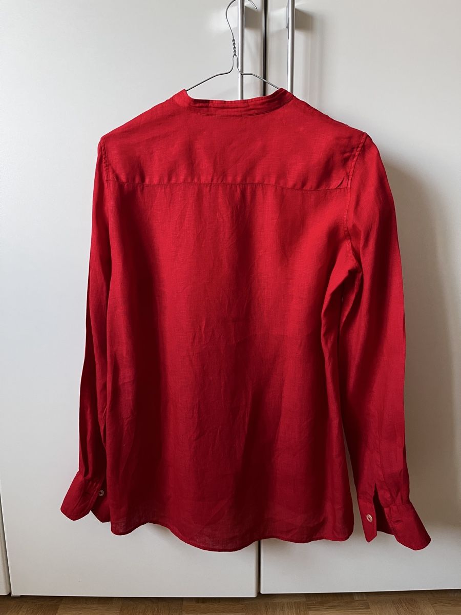 Chemisiers: Hemdbluse Caliban rot Leinen Gr. 34  – D'occasion à Zürich par Kleanthy 1