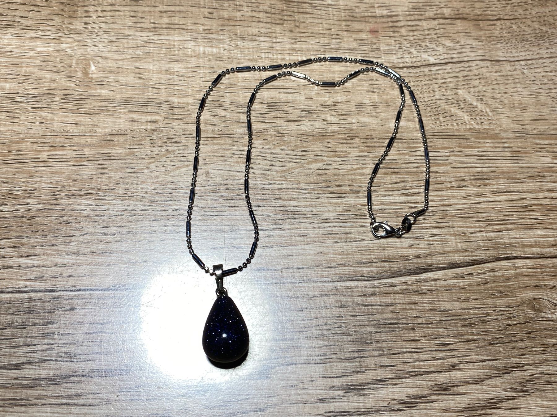 Catenine: feine 925 Silberkette mit Blauer Sandstein - Tropfenform – Nuovo e nell'imballaggio originale da Laax venduto da Kiki_Kingdom3 1
