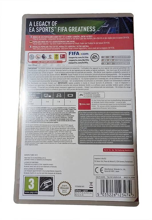 Giochi: FIFA 20 Legacy Edition Nintendo Switch · – Usato da Zug venduto da randensalatistgesund 1