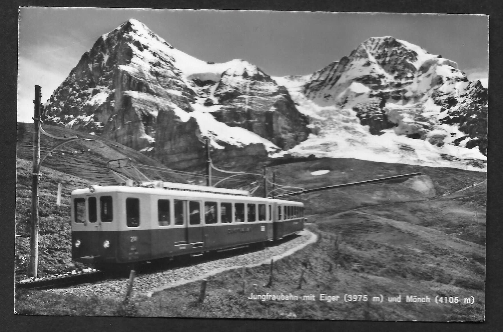Cartes postales: Jungfraubahn mit Eiger und Mönch – D'occasion à Olten par clotaldi