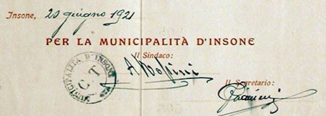 Documents: 6% Comune di Insone - 1921 – D'occasion à Solothurn par Sgasche 1