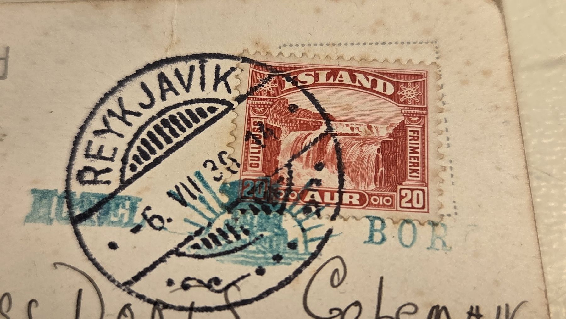 Tous les timbres: 1930 Anichtskarte Island  – D'occasion à Arni AG par Moth68 1