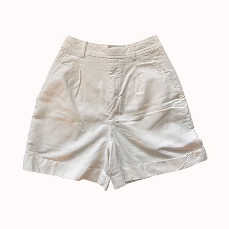 Short UNIQLO blanc cassé en lin et coton mélangés