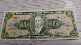 Brasilianische Zehn-Cruzeiros-Note