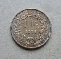 ++ 1.- Franken 1876, gute Erhaltung