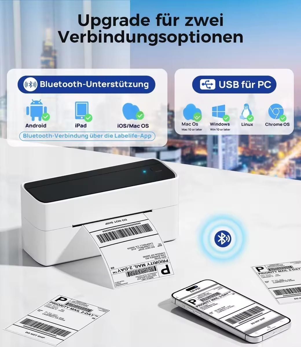 Stampanti: Bluetooth Versandetikettendrucker – Nuovo e nell'imballaggio originale da Nuglar venduto da LRitter
