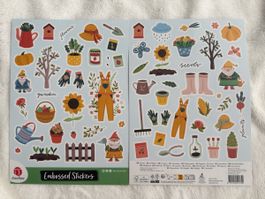 👨‍🌾✨ Embossed Stickers Set Garden | NEU! 🌟