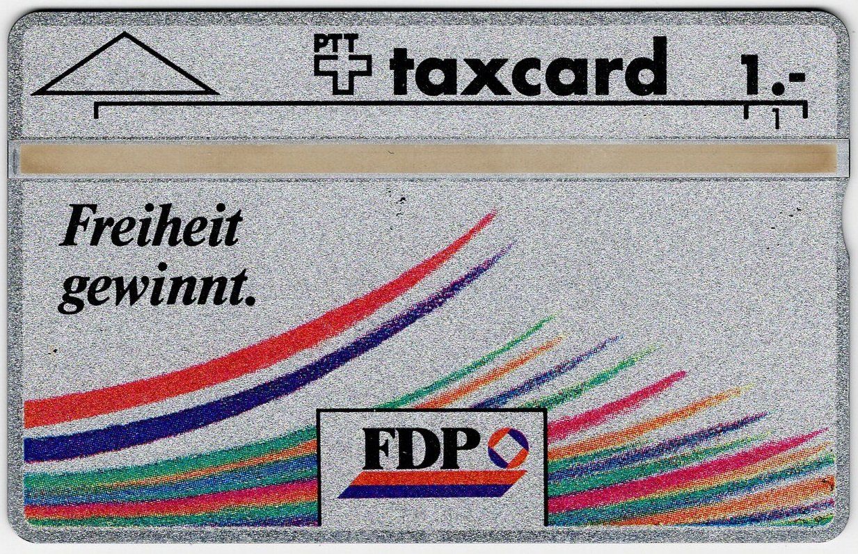 Schede telefoniche: 3 diverse FDP Werbe Taxcards – Usato da Eglisau venduto da Chperfins 1
