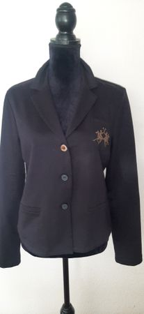 La Martina Blazer schwarz mit Logo Stickerei Grösse M