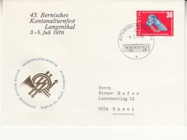 Sonderstempel A. 1185 Turnfest Langenthal