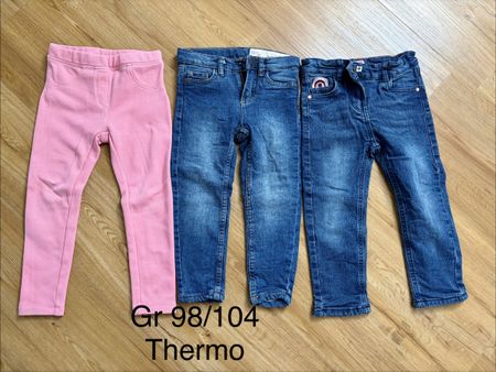 Mädchen Hosen Set Gr 98/104 Thermo 3er Pack