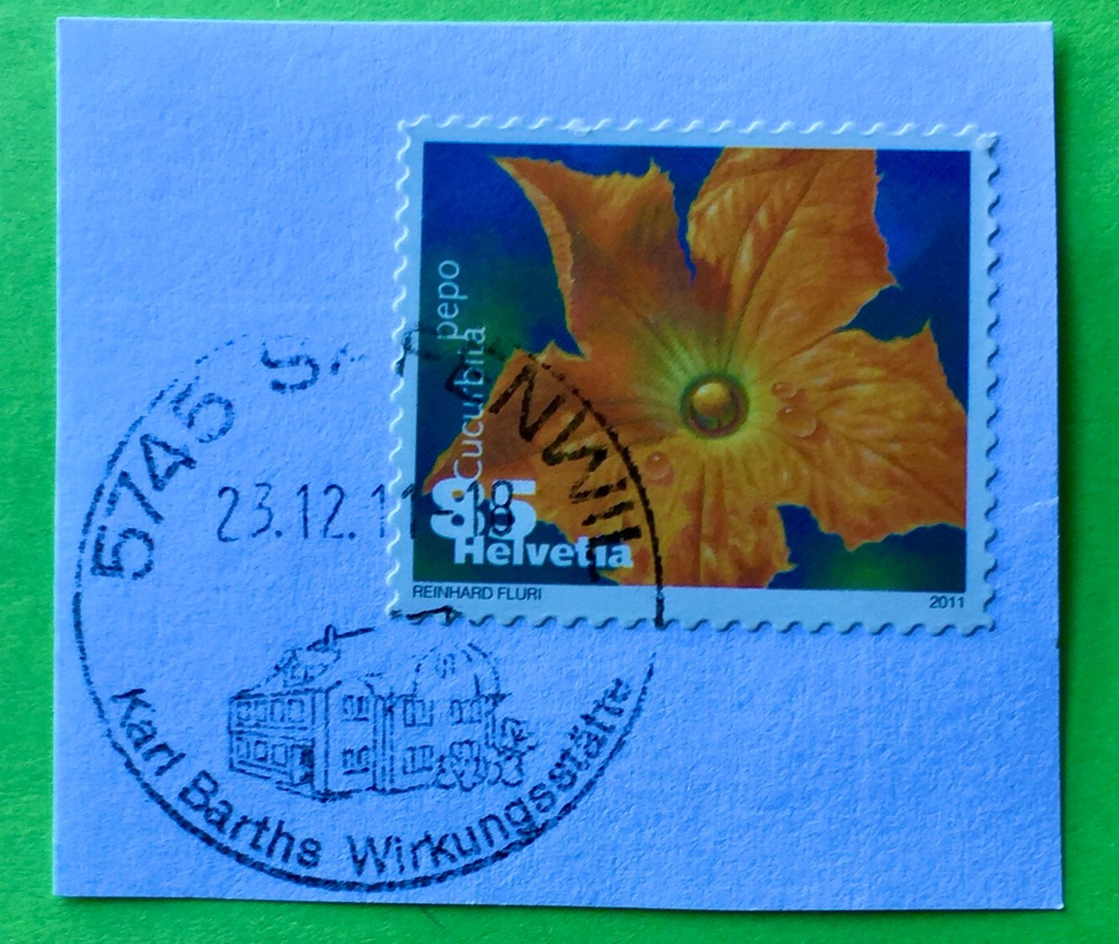 Tutti i francobolli: Nr.1376 Dauermarken Gemüseblüten 2011 mit Stempelt Zucchini – Usato da Aarau venduto da Billa007