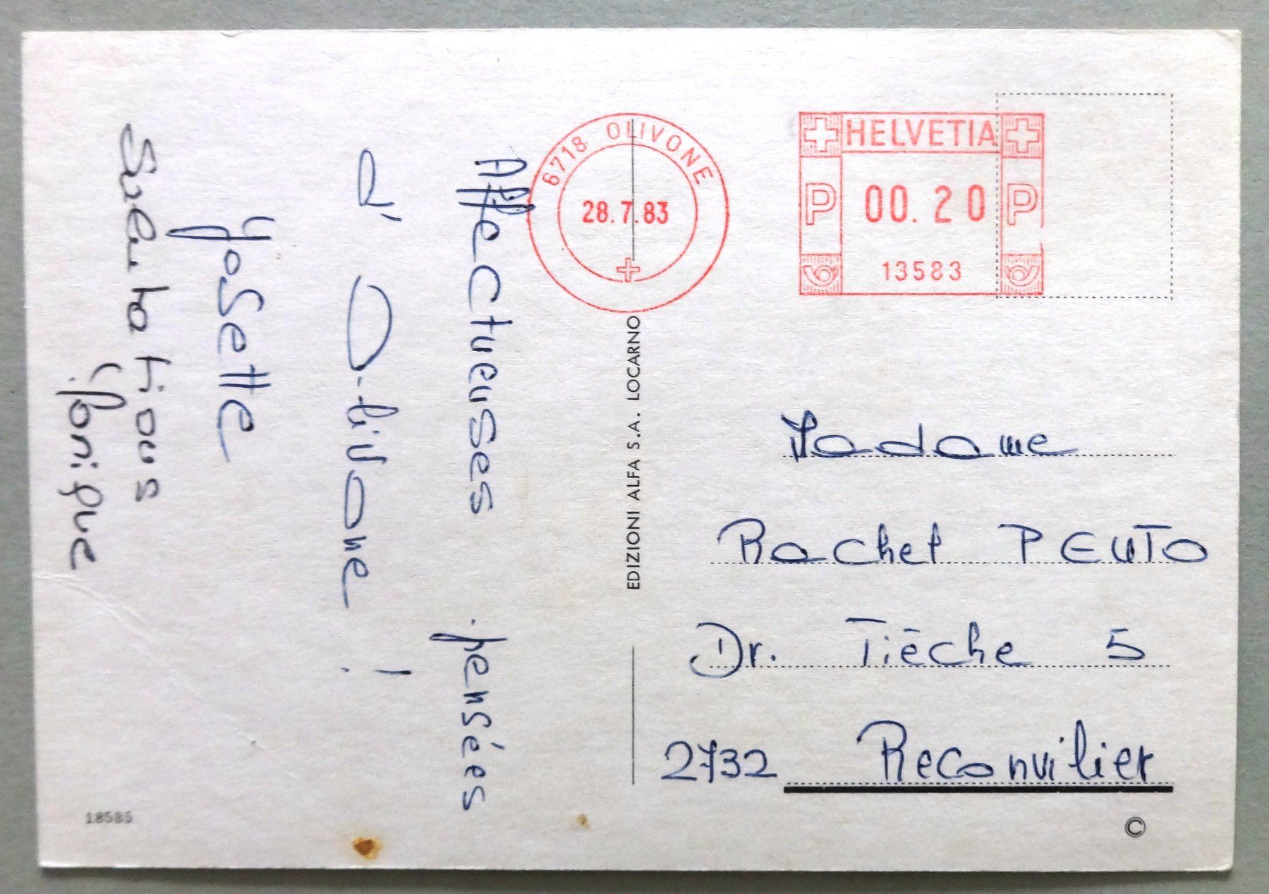 Cartes postales: Olivone – Défectueux à Fétigny par Billy2miny 1
