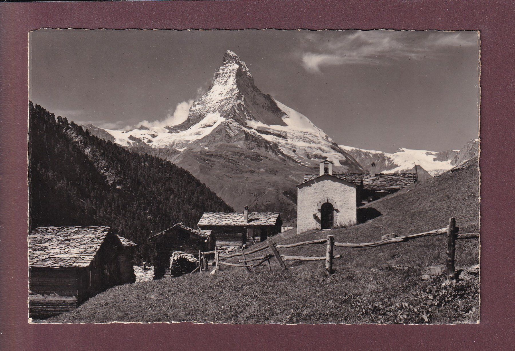 Ansichtskarten: FINDELEN - MATTERHORN - 1953 – Gebraucht aus Pully von nicecards