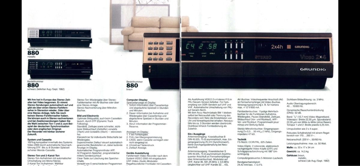 Grundig Registratori: Video 2000 - Grundig Videorekorder – Difettoso da Wädenswil venduto da a563076 7