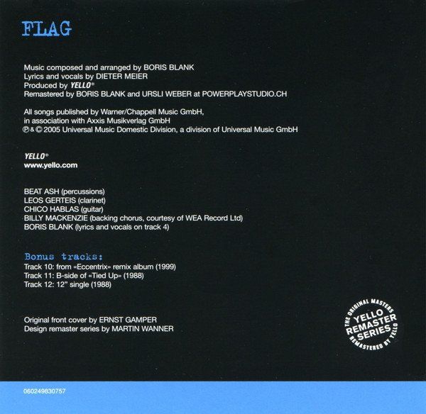 CD: Yello – Flag - Vergriffene Digipack! - a – Usato da Brittnau venduto da Zibu 3