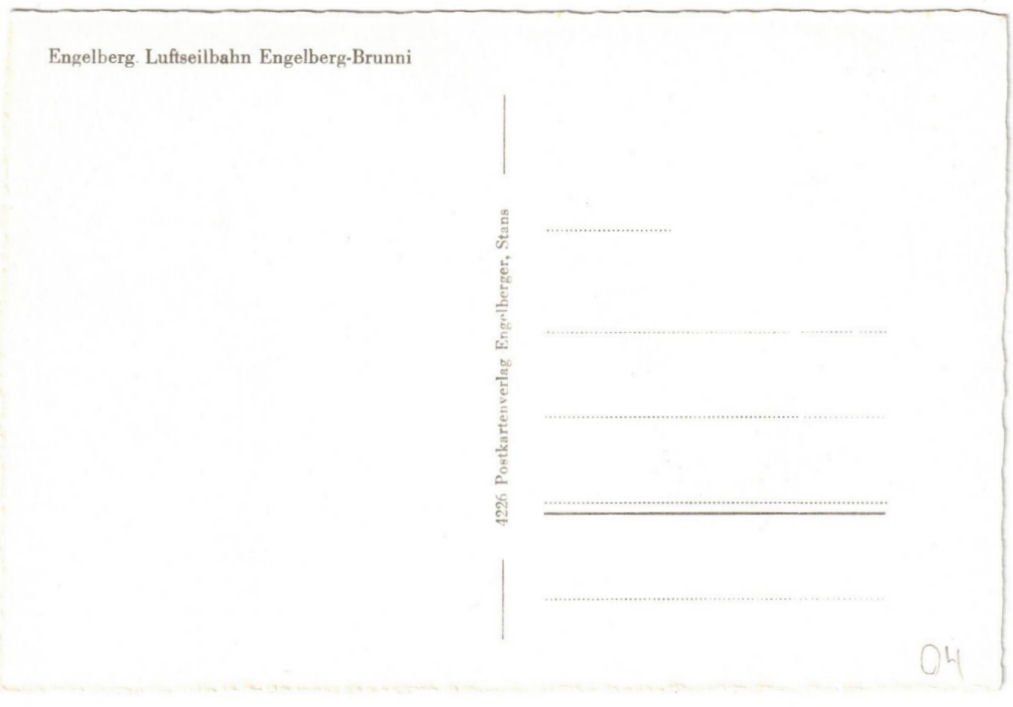 Cartoline postali: Engelberg - Luftseilbahn Brunni – Usato da Binningen venduto da Mountainrider 1