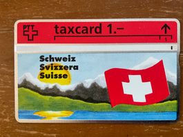 Taxcard 208L_14754 Schweizer Fahne 1Fr