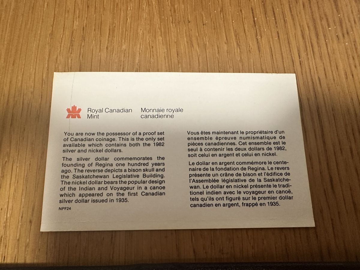 Tutti le monete: Canada  1982 Proof Set – Nuovo e nell'imballaggio originale da affoltern am albis venduto da bakee 2