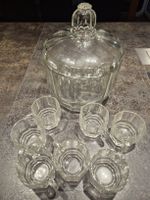 Bowle Set, Glasbowle Bowlegeschirr mit 7 Gläser, Top Zustand