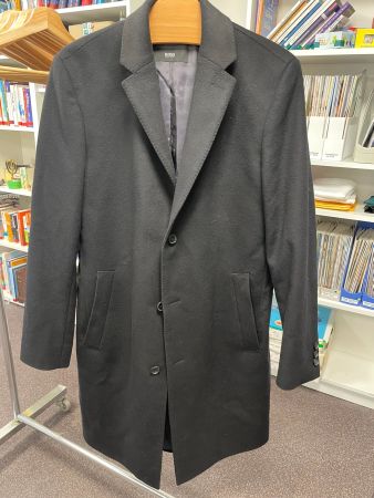 Herren Mantel - Hugo Boss - Kaschmir-Wolle Grösse 98 schwarz