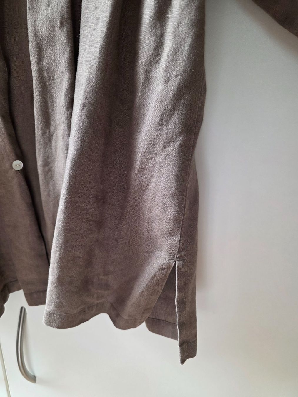 H&M Camicette: Letzte Gelegenheit / Leinen Bluse Gr. 54 oliv / khakifarbig – Usato da Riehen venduto da robs2026 2