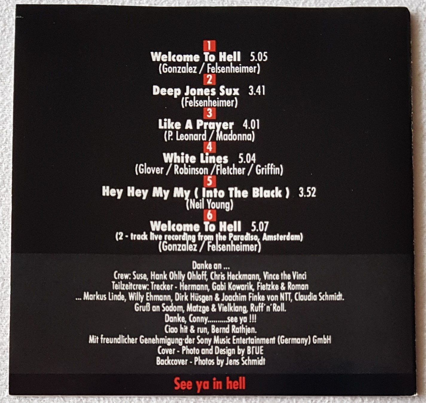 CD: Depp Jones - Welcome to Hell - CD - 1991 - First Press – Usato da Uster venduto da Zardodel 4