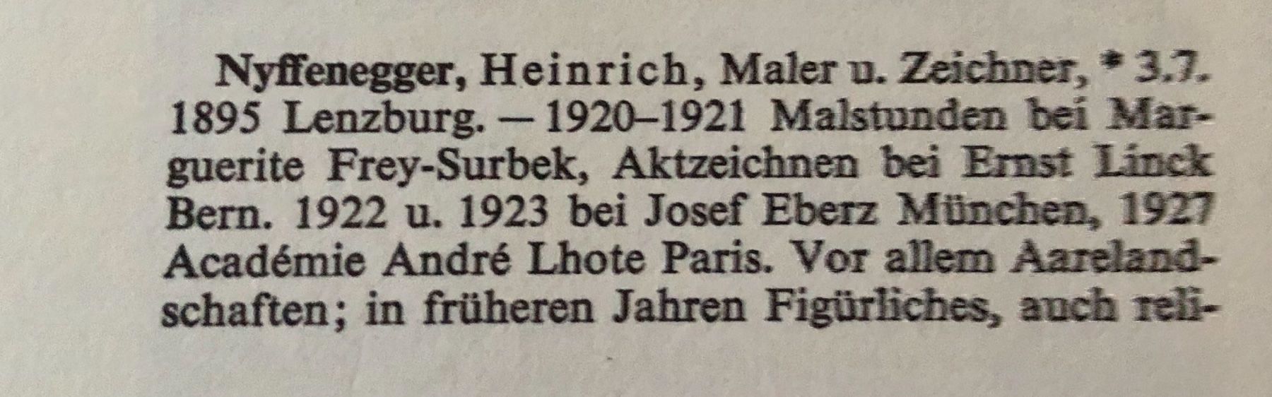 Gemälde: Nyffenegger Heinrich (1895-1968) – Gebraucht aus Grosshöchstetten von Perle1951 3