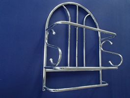 Art Deco Bauhaus Etagere für Küche oder Bad Chromstahl