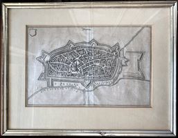 Duisburg [1647] Merian Matthäus original Kupferstich gerahmt