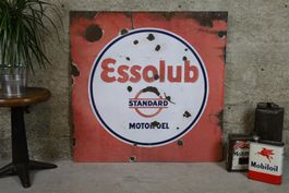 Emailschild "Essolub, Standard Motoröl"