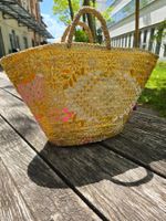 Korb: Palmblatt bestickt-ANGEBOT