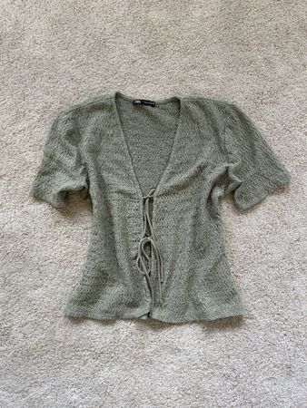 beautiful zara top green 