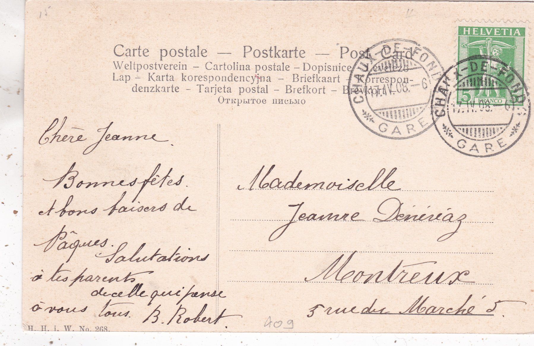 Cartes postales: Kitsch Kinder Ei Schaf Joyeuses Pâques 1908 – D'occasion à Herisau par Lisegrat2008 1