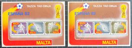 Kleinbogenpaar!!! -Malta zur Fussball-WM 1982