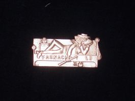 Basler Kupferplakette 1959 mit Nadel